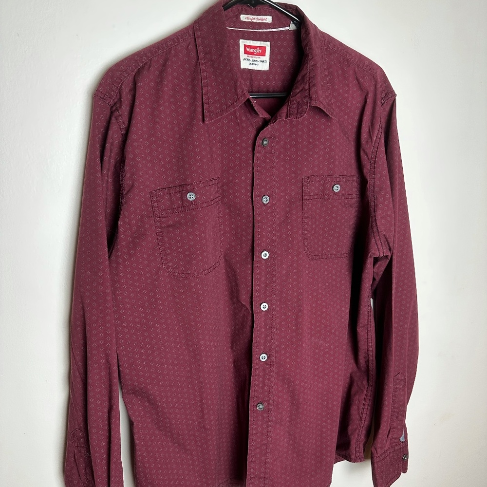 Mens Vintage Wrangler Button Down Shirt